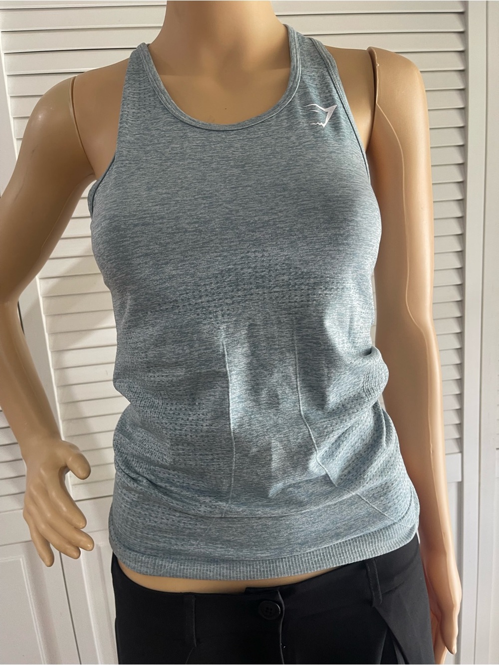 Gymshark Light Heather Grey Racerback Tank Top